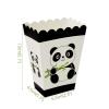 BIIDY 12pcs Cute Panda Paper Popcorn Boxes, Treat Snacks Candy Chocolate Gift Bags, for Theme Parties Movie Nights Carnival Theater view 2