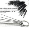 16 Pack Drinking Straw Cleaner Brushes, 8 Inch Extra Long Straw Cleaning Bottle Brush Stainless Steel Reusable Nylon Tube Pipe Brush Tool Set, 8 Sizes, White & Black view 3