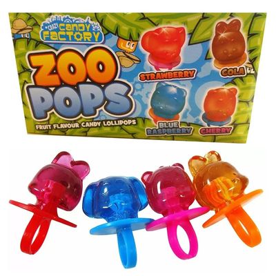 Zoo Pops 24 x 11g Fruit Flavour Candy Lollipops