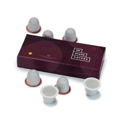 39 Steps Coffee - House Blend Compostable Pods - Nespresso Compatible Specialty Coffee Capsules - Peach, Biscuit & Cacao - Pack of 30 (3 boxes)