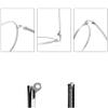 1 Pair Metal Glasses Replacement Arms Glasses Replacement Temple Black Eyeglasses Arms Legs, Screws, Screw Washers and 3-in-1 Screwdriver, Purple Glasses Arms, L view 4