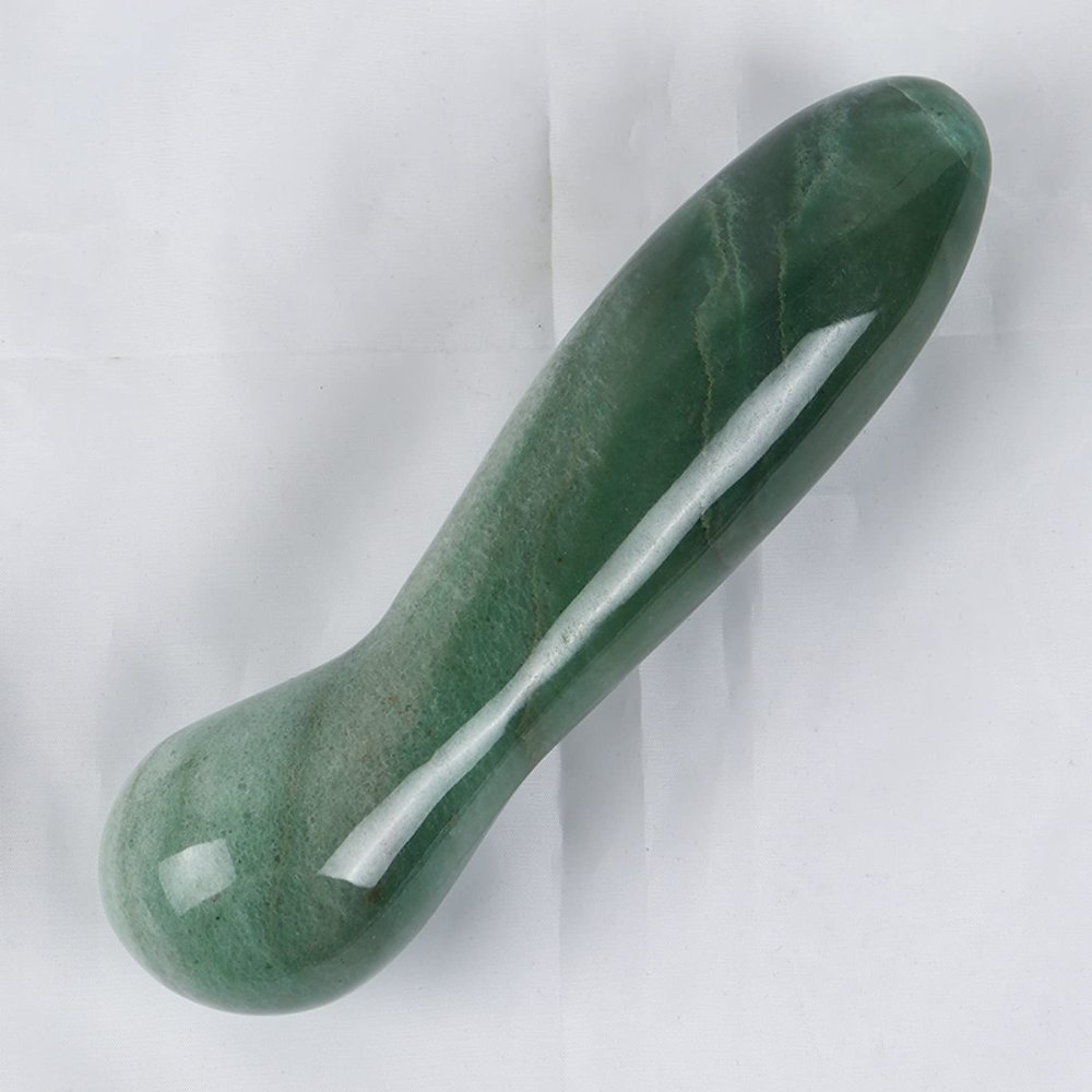 18 cm Natural Rose Quartz Curved Massage Wand Large Healing Jade Crystal Stone Yoni Massage Stick,Tanglin