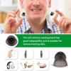 10pcs 8mm Hearing Aid Domes, Soft Silicone Hearing Aid Power Domes Double Layer Closed Hearing Aids Ear Tips Replacement(Black) view 3