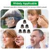 10pcs 8mm Hearing Aid Domes, Soft Silicone Hearing Aid Power Domes Double Layer Closed Hearing Aids Ear Tips Replacement(Black) view 4