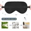 100% Silk Sleep mask with Adjustable Strap,Comfortable and Super Soft Eye mask Ultimate Sleeping aid,blindford silverleopard view 4