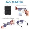 OuShiun 2 Pair Stick on Bifocal Lenses Adhesive Stick Reading Lenses Reusable for Safety Glasses and Sunglasses (+2.0 diopter) view 3