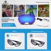OuShiun 2 Pair Stick on Bifocal Lenses Adhesive Stick Reading Lenses Reusable for Safety Glasses and Sunglasses (+2.0 diopter) view 4