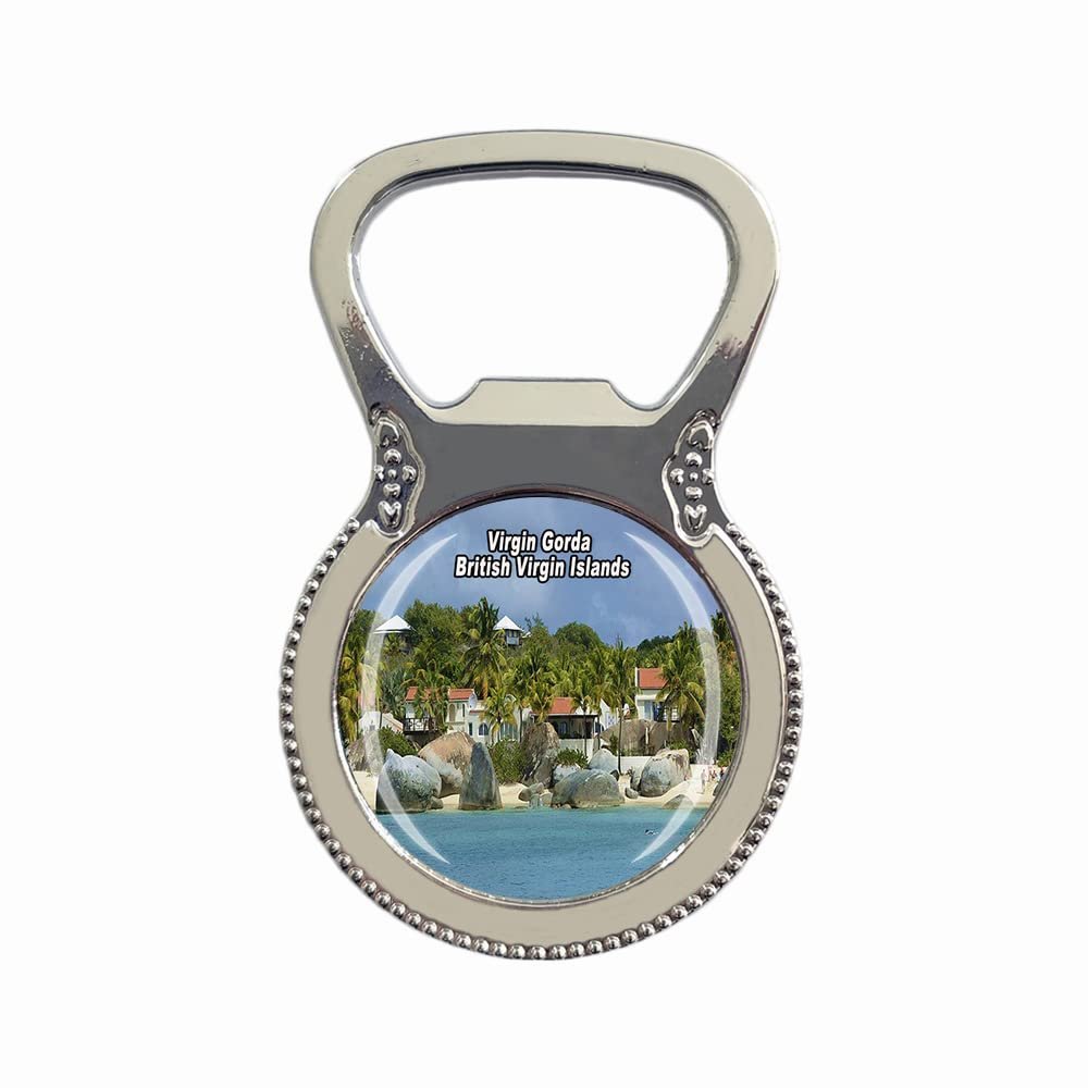 Virgin Gorda British Virgin Islands UK Fridge Magnet Bottle Opener Tourist Souvenir Gift Collection Refrigerator Magnetic Sticker