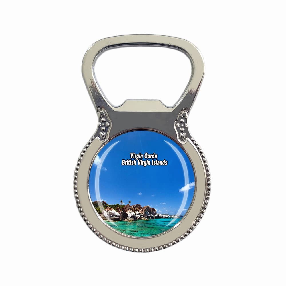 Virgin Gorda British Virgin Islands UK Fridge Magnet Bottle Opener Tourist Souvenir Gift Collection Refrigerator Magnetic Sticker