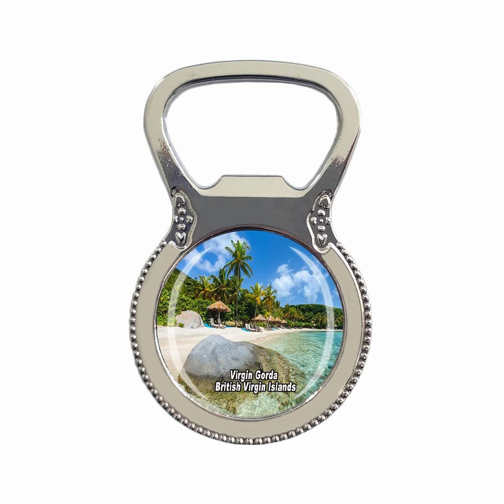 Virgin Gorda British Virgin Islands UK Fridge Magnet Bottle Opener Tourist Souvenir Gift Collection Refrigerator Magnetic Sticker
