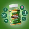 Happy Tums Probiotic Complex Gummy | 1.125 Billion CFU Triple Strain Probiotics, Vitamin C, B3, B5, B6 & Chamomile 1000mg | Pineapple Flavour | 60 Vegan Gummies | Gut & Digestive Health by NUTRIGUMS view 2