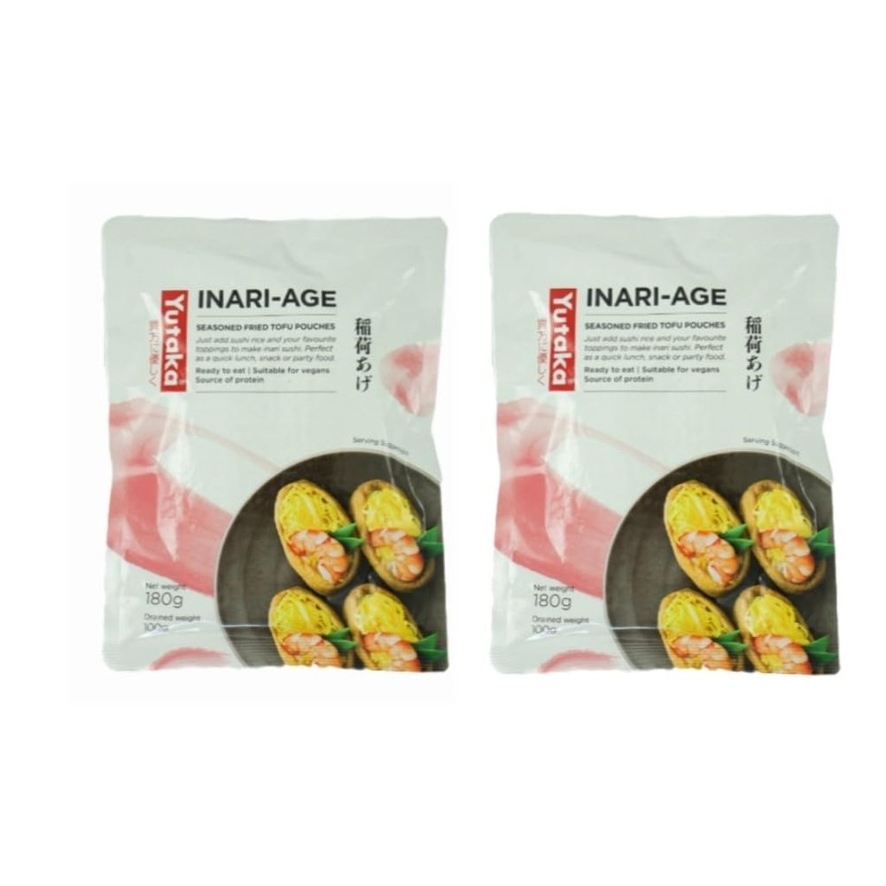Inari Sushi Pockets Fried tofu Pockets Seasoned Soybean Curd for Inari Sushi 100g x Pack of 2
