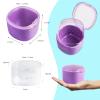 Uouovo 2022 Upgraded Denture Bath Box Cup, Retainer Cleaning Box, Complete Clean Care for Dentures, Clear Braces, Mouth Guard, Night Guard & Retainers (purple) view 4