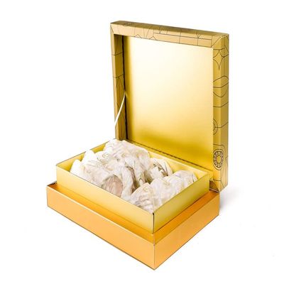Sweetland London Delicious Maamoul Assortment - 700g | Handmade Shortbread Cookies Gift Box | Ramadan, Mother's Day, Easter, Eid & Birthday | Pistachio, Walnut, Large Date | UK Made | Gold Gift Box
