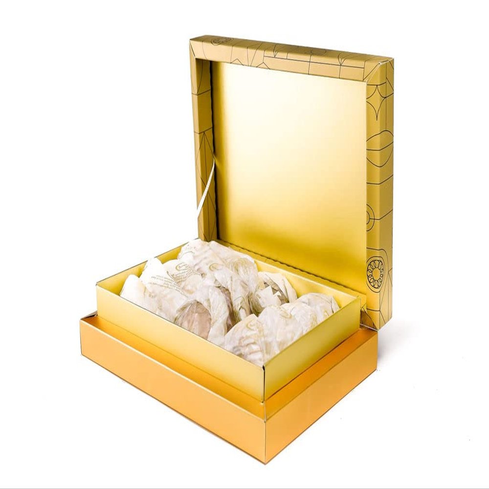 Sweetland London Delicious Maamoul Assortment - 700g | Handmade Shortbread Cookies Gift Box | Ramadan, Mother's Day, Easter, Eid & Birthday | Pistachio, Walnut, Large Date | UK Made | Gold Gift Box