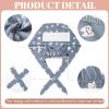 8 Pcs Dental Gifts Dental Scrub Caps Women Nursing Working Caps with Button Teeth Makeup Bags for Women Felt Badge Reel Holders Adjustable Elastic Scrub Hats for Birthday Dentist Assistant Accessories view 3