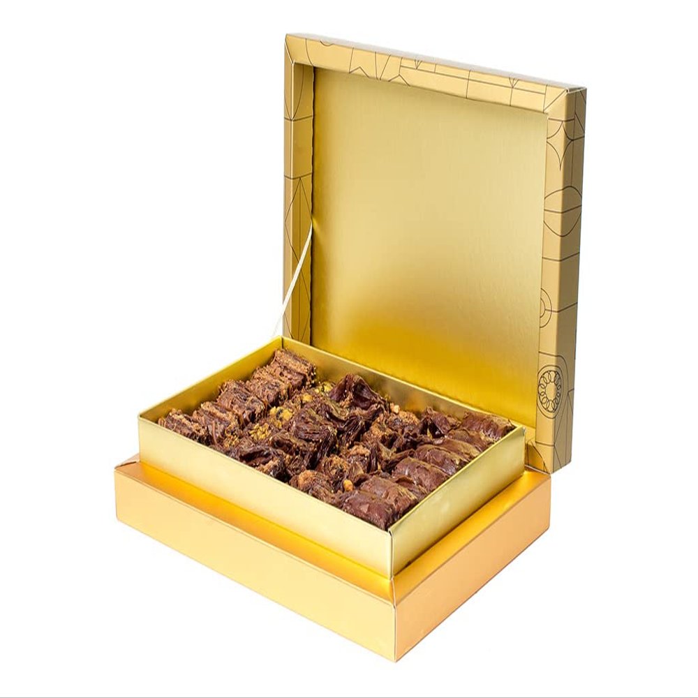 Sweetland London Chocolate Baklava Selection  1kg | Lebanese Baklava treat | Chocolate Gift Box | Ramadan, Mother's Day, Easter, & Eid | Fresh Handmade Chocolate Desert | UK Made | Gold Gift box