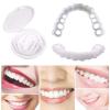 BGZ 4 Pcs Denture Teeth Fake Braces Snap on Perfect Smlie Teeth Veneer Top And Bottom, Temporary Teeth Straightener Cover The Broken And Missing Teeth for Man And Woman view 3