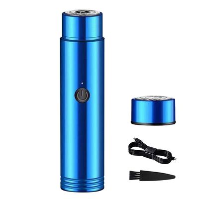 Mini Portable Electric Shaver, Waterproof Electric Razor, Rechargeable Electric Rotary Shaver, Electric Portable Travel Shaver, Mini Beard Shaving Machine for Men - Blue