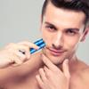 Mini Portable Electric Shaver, Waterproof Electric Razor, Rechargeable Electric Rotary Shaver, Electric Portable Travel Shaver, Mini Beard Shaving Machine for Men - Blue view 3