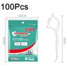 GeekerChip Dental Floss Sticks,100pcs Floss Picks,Toothpicks,Teeth Cleaning,Perfect for Family,Hotel,Travel view 2