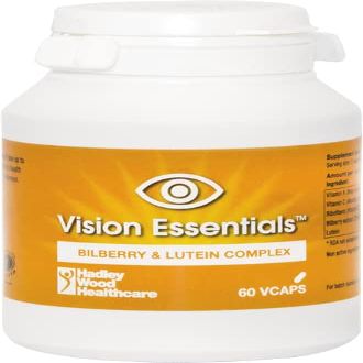 Vision Essentials. Food Supplement with Bilberry and Lutein Complex 60 Veg caps Vegan Formula