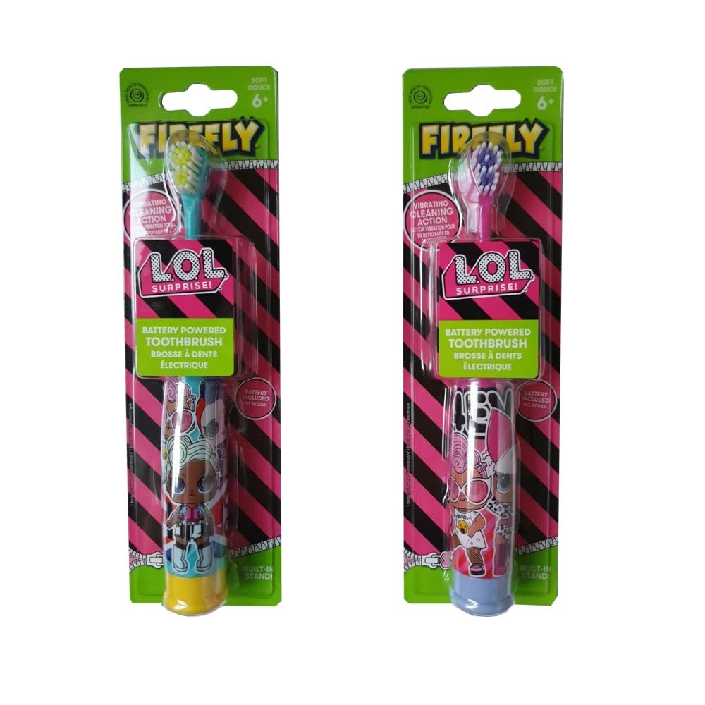 2 Pcs Lol Surprese Electric Kids Toothbrush Soft Round End Bristles