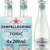 San Pellegrino Italian Sparkling Drinks Light Tonic Water Glass 4x200ml | 33 kCals per Bottle view 1