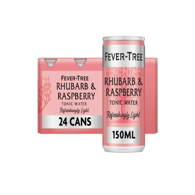 Fever-Tree Refreshingly Light Rhubarb & Raspberry Tonic Water 24x150ml