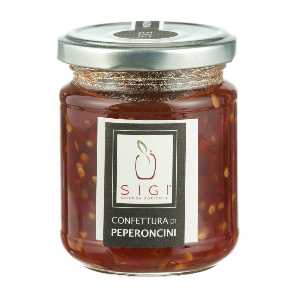 PEPPERS JAM GROWN IN ITALY IN GLASS JAR 220G