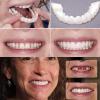 Brigtviee Smile Fake Teeth Veneers for Upper and Lower, 2 Pairs Dentures Tooth Temporary Cosmetic Teeth Veneers, Instant Teeth Whitening Kit, Snap on Veneers for Snap On Instant & Confidence Smile view 4