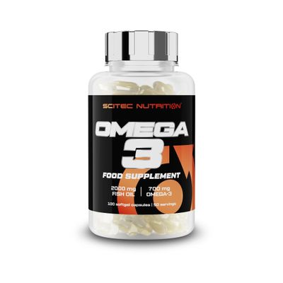 Scitec Nutrition Omega 3, Food Supplement with 2000 mg Fish Oil, 100 softgel Capsules