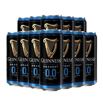 Guinness Draught Alcohol Free Stout 440ml Cans (12 Pack) - 0.0% ABV - Alcohol Free Beer Gifts for Men, Birthday Gifts for Men and Women, For Her, Non-Alcoholic Beers and Lagers Offers