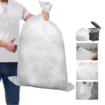 200 Large Strong Clear Bin Bags (18 x 29 x 39 Inches) - Plastic Recycling Bin Liners - 140 Gauge Trash Bags for Rubbish, Waste, Refuse & Dustbin Sacks - 85 Liters