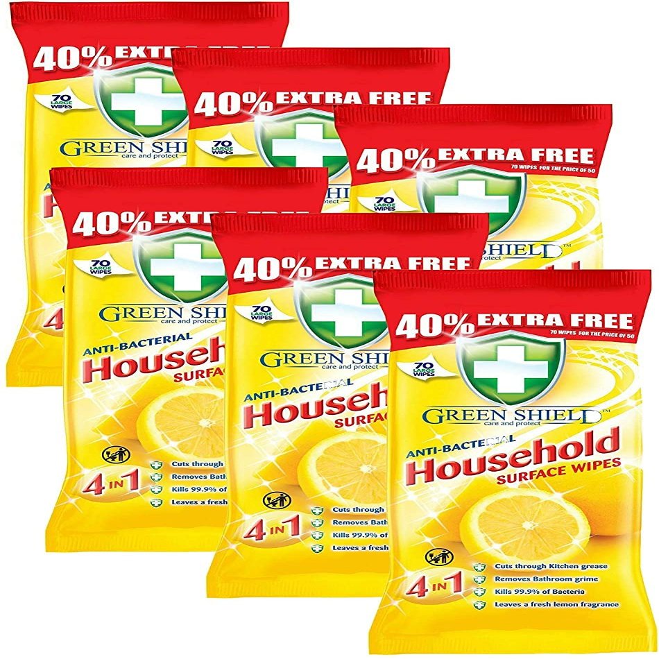 (3 Packs) Anti Bacterial Household Surface Wipes for Kitchen Bathroom
