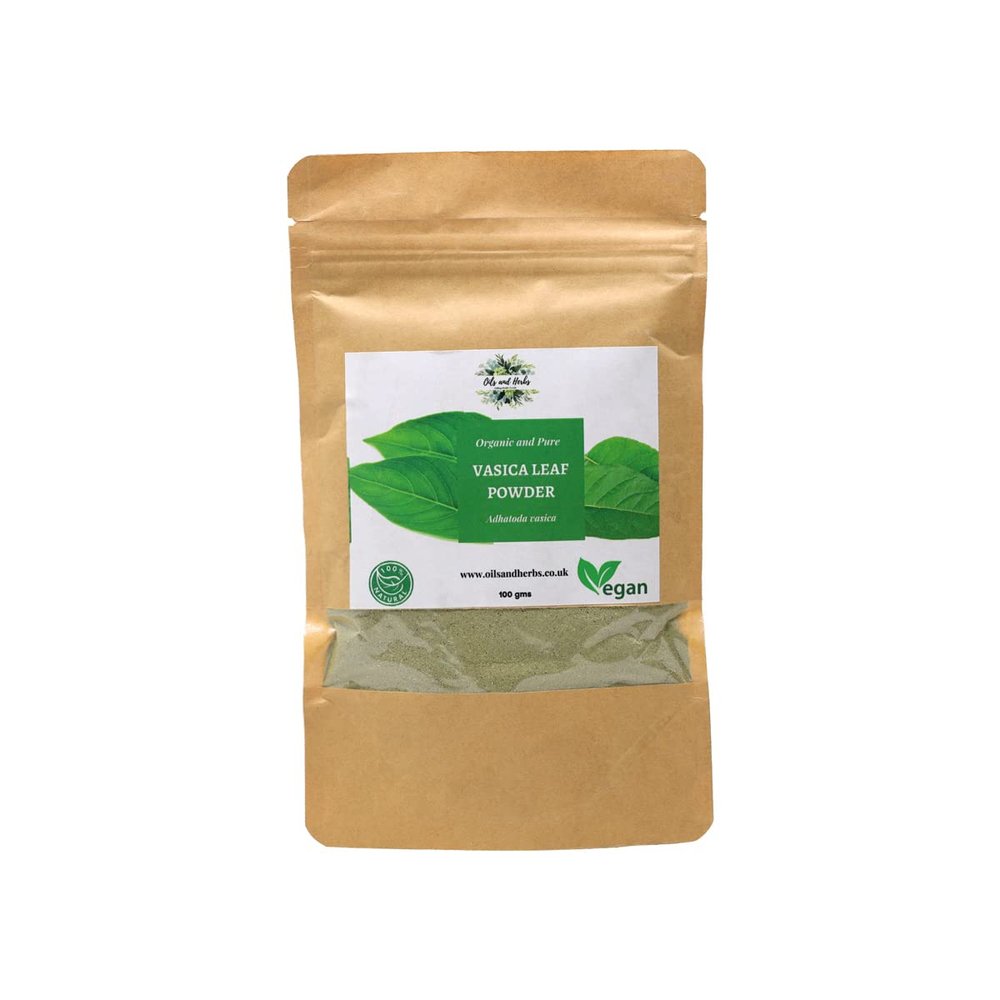 Clean Organic Vasica Leaf Powder- Adhatoda Vasica Powder -100% Pure and Natural (500)