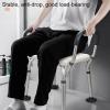 V3VOGUE Shower Stool, Shower Chair with Hygiene Cut Out & Armrests, 6 Heights Adjustable Bath Stools, Elderly Bathroom Shower Bench, Aluminium Bathroom Chairs (Color : Large suction cup feet) view 2