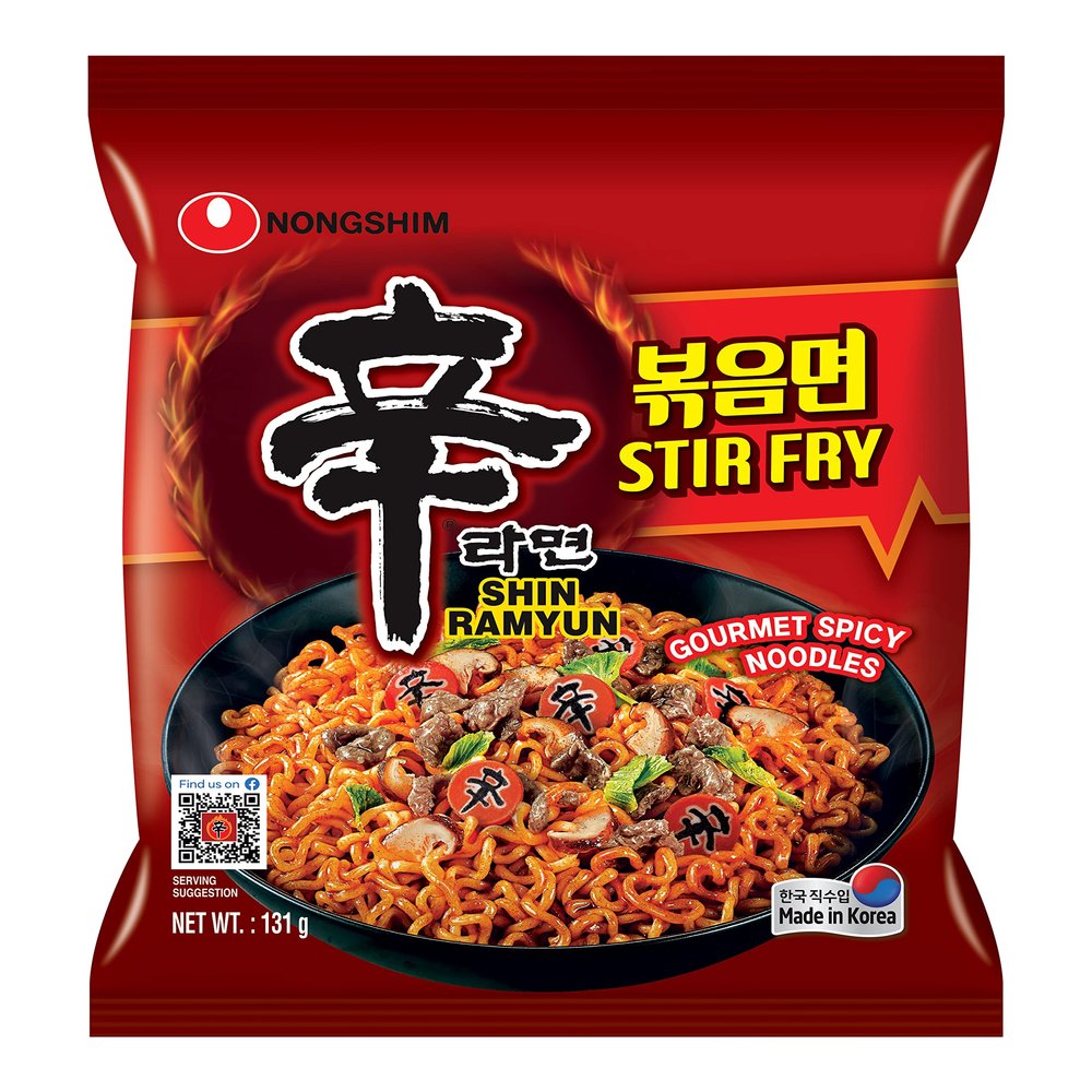 NONGSHIM Instant Noodles Shin Ramyun Stir Fry Hot - 1 x 131g