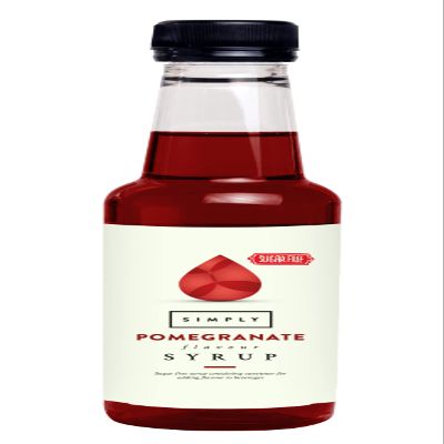 Simply Sugar Free Pomegranate Syrup, Low Calorie, Vegan & Nut Free Flavoured Syrup for Coffee, Cocktails & Baking (250ml)