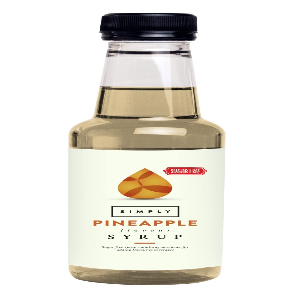 Simply Sugar Free Pineapple Syrup, Low Calorie, Vegan & Nut Free Flavoured Syrup for Coffee, Cocktails & Baking (250ml)