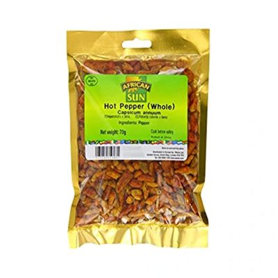 Africa's Finest Whole Hot Pepper 70g Box of 10