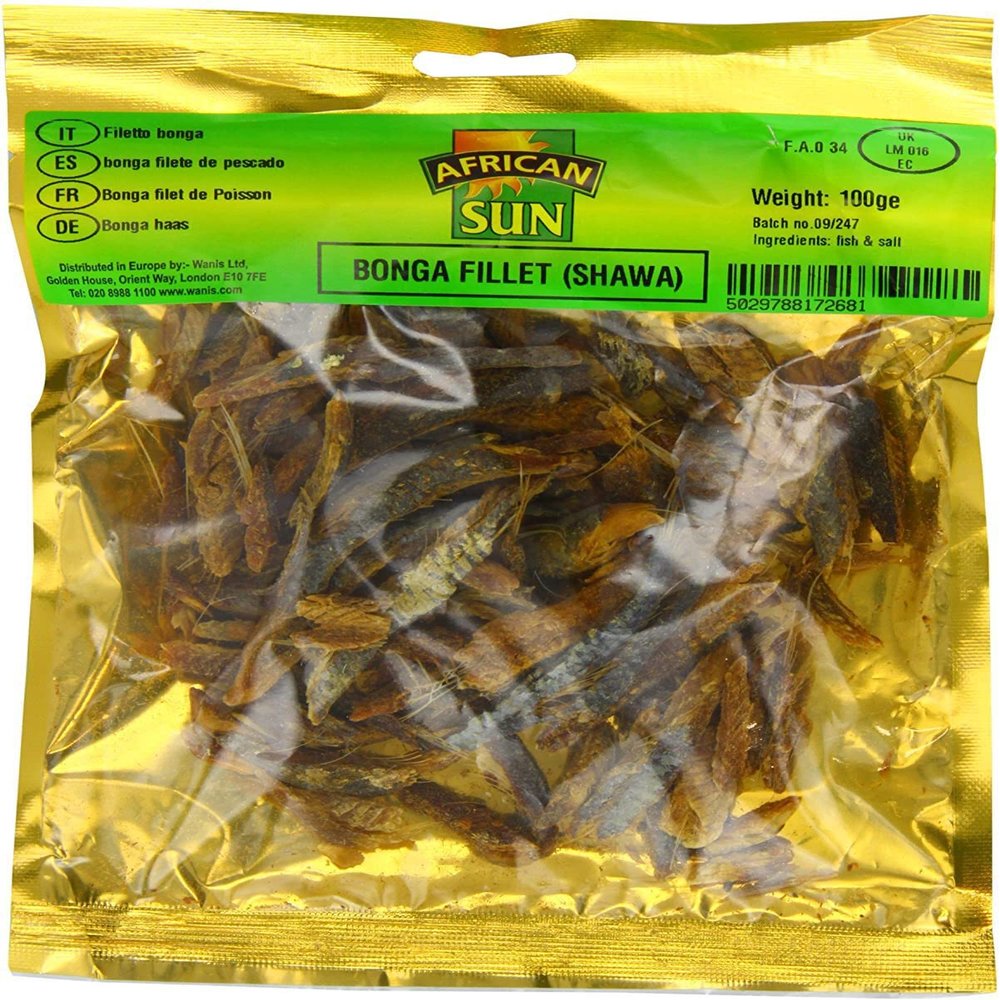African Sun Bonga Fillet 100g Box of 10