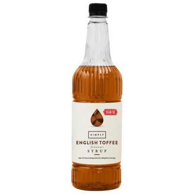 Simply Sugar Free English Toffee Syrup 1 Litre (Pack of 1)