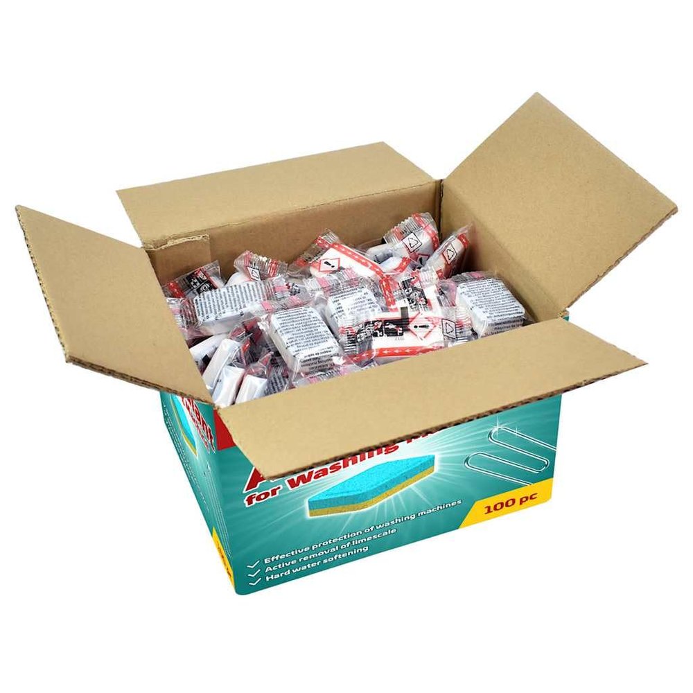 vidaXL Washing Machine Cleaner Tablets - Combat Odors/Limescale, Protect Laundry, Optimize Detergent Use, Hard Water Solution
