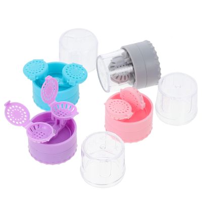 EXCEART 4pcs Portable Contacts Lens Cleaning Device Cleaning Box for Glasses Lens Case Spray Function for Travel and Daily Use