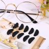 20 Pairs Adhesive Eye Glasses Nose Pads,2 Sizes Eye Glasses Nose Pads Replacements Nose Pad for Glasses Bridge, D Shape Anti Slip Nose Pads for Eyeglasses Sunglasses Clear/Black view 3