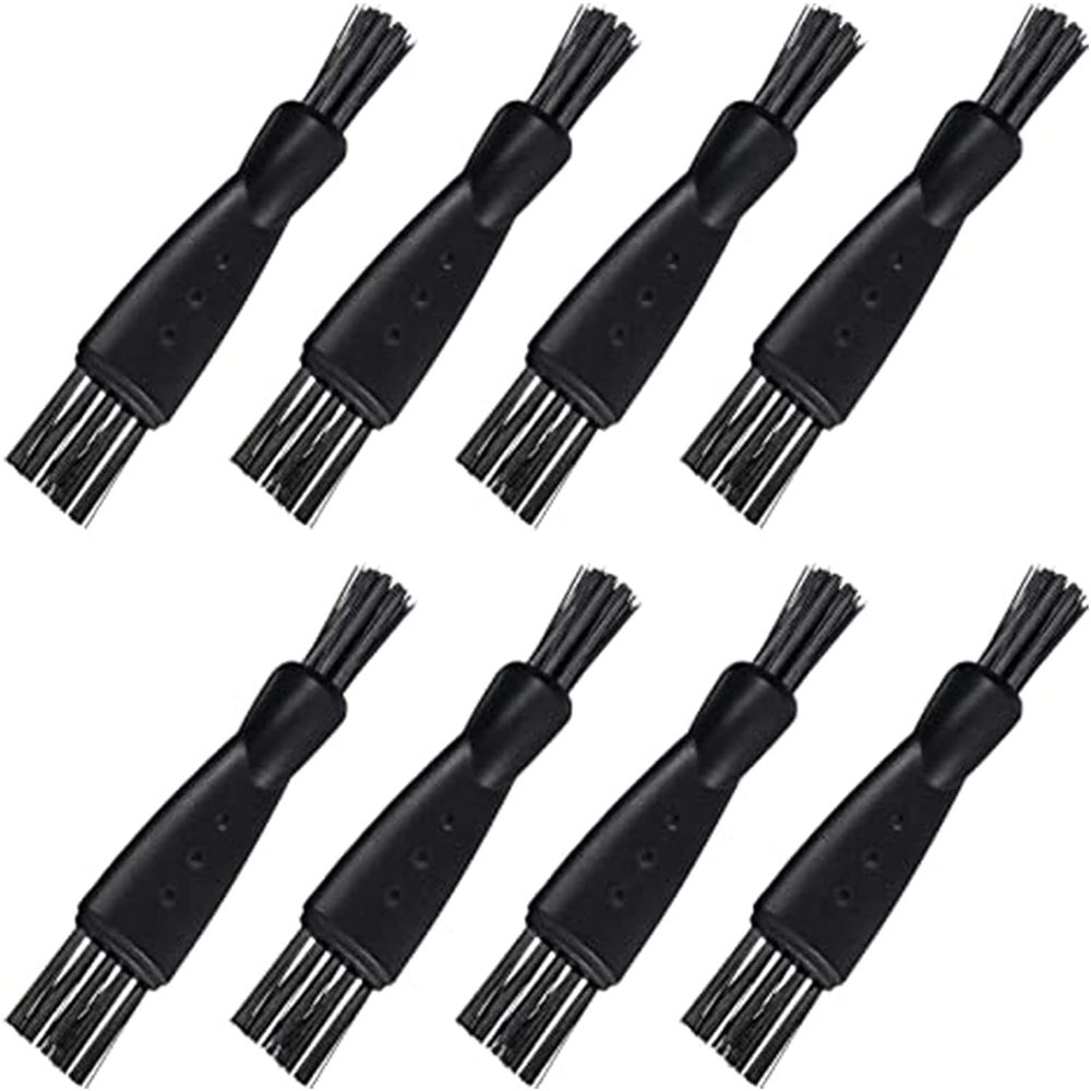 8 Pcs Cleaning Brush for Electric Shaver Hair Remover Shaving Razor Brush Replacement Brushes - Black