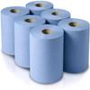 Set of Medium Household Cleaning Gloves and Blue 2 Ply Embossed Centrefeed Tissue Paper| Kitchen, Industries, Commercial, Gardening view 2
