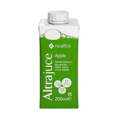 Nualtra Altrajuce (12 bottles of 200ml) - Juice style, high energy, nutritionally balanced supplement (Apple)