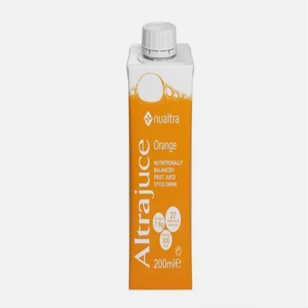 Nualtra Altrajuce (12 bottles of 200ml) - Juice style, high energy, nutritionally balanced supplement (Orange)